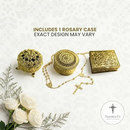 Complete Baptism Candle Set Unisex 5 pc | Baptism kit Catholic with Rosary - color: White