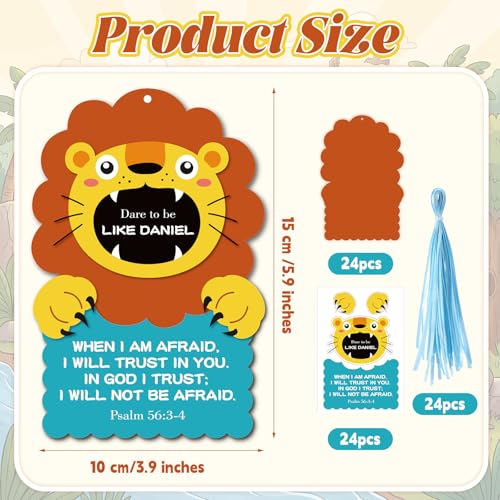 12 Pack Dare to Be Daniel Sign Kit VBS Crafts for Kids Religious Craft Set