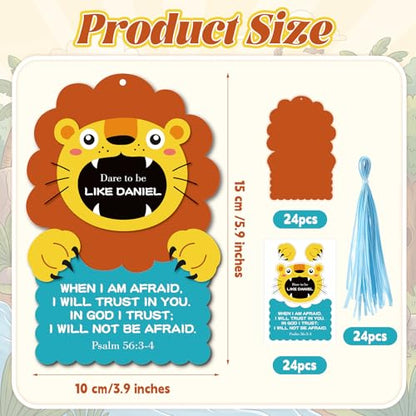 12 Pack Dare to Be Daniel Sign Kit VBS Crafts for Kids Religious Craft Set