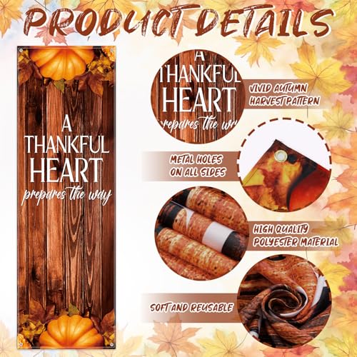 Hosuly 4 Pcs Church Banners for Sanctuary Wall Fall Harvest Banners with Scripture Bible Verses Banner Welcome Inspirational Religious Praise Hanging Signs for Church Decor, 2 x 6 Feet(Retro Style) - size: 2 x 6 Feet, style: Retro Style