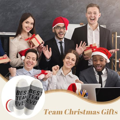 Glitopper 12 Pairs Best Team Ever Gift Socks Bulk - color: Grey, style: Team