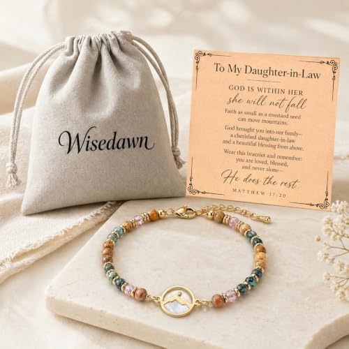 Gold Mustard Seed Bracelet for Teen Girls and Women, Faith Can Move Mountains Christian Jewelry, Inspirational Religious Gift for Her - color: Daughter in Law