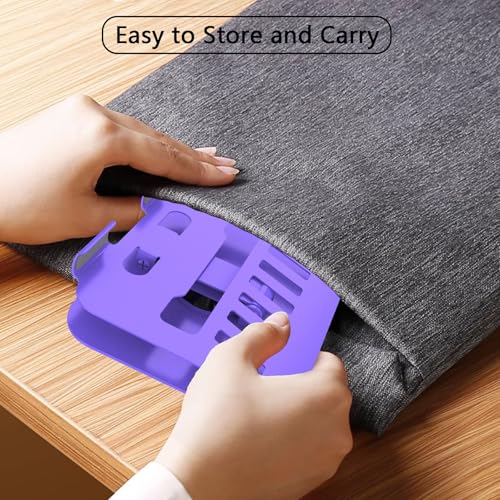 Metal Tablet Stand Holder Adjustable for iPad Kindle Tab, Purple - color: Purple