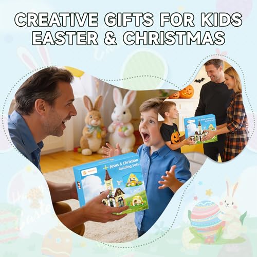 Jesus Christian Nativity 3-in-1 Building Blocks Set, Jesus Resurrection