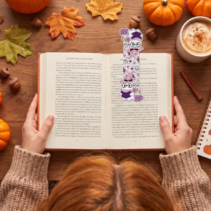 Halloween Magnetic Bookmarks, Cute Ghost Magnet Book Mark for Women - color: Cute Ghost