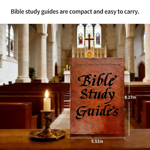 Bible Study Guides 66 Pages The Bible in a Year a 52-Week Study PU Leather - color: B