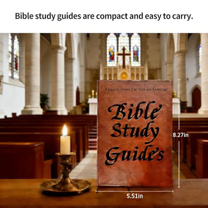 Bible Study Guides 66 Pages The Bible in a Year a 52-Week Study PU Leather - color: B