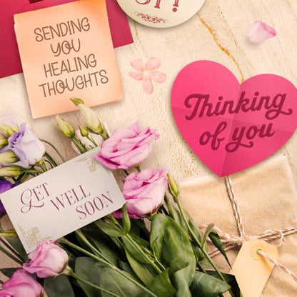 Prime Greetings Get Well Soon Card, Made in America, Thick Card Stock with Premium Envelope Packaged in a Reusable Presentation Mailer, Eco-Friendly, 5in x 7.75in