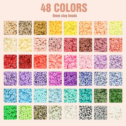Dowsabel Clay Beads 3 Boxes Bracelet Making Kit, 10800pcs Beads for Jewelry Making, Letter Beads for Friendship Bracelets DIY Arts and Crafts Gifts for Girls Adults