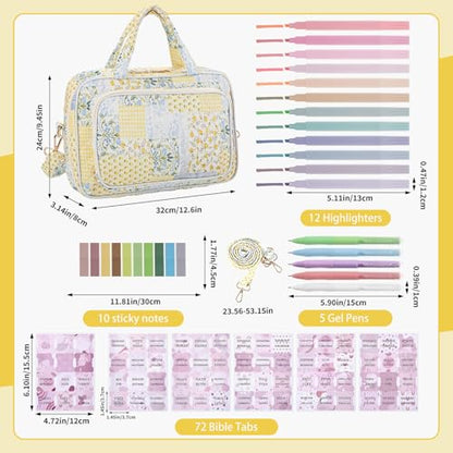 BESARME Large Bible Bags for Women with Strep, Spliced Flower - color: Spliced Flower, size: Extra Large