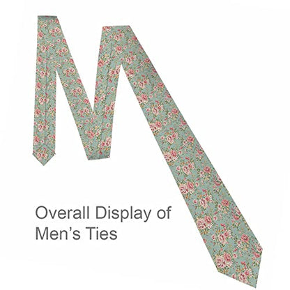 Men's Ties Novelty Tie Necktie for Men Teen Boys Multicolor Tie Party Holiday Thanksgiving Christmas - color: Pink Flowers