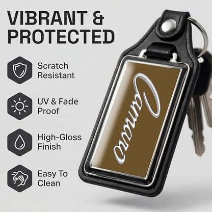 Brotherhood Car Key Chain for Camaro - Classic Models Keychain - color: Dark Brown - 69 Script