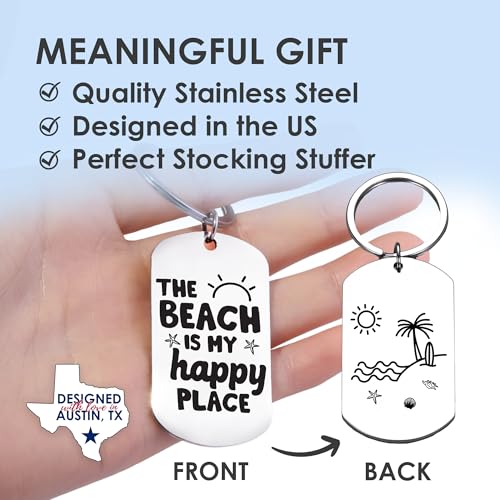 Rosa Vila Keychains For Women & Men, Gifts For Mom, Bonus Mom, Aunt, Sister, Dad, Grandma, Nurse, Teens, Coach, Teacher Pilot - style: Beach Keychain