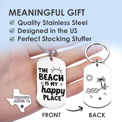 Rosa Vila Keychains For Women & Men, Gifts For Mom, Bonus Mom, Aunt, Sister, Dad, Grandma, Nurse, Teens, Coach, Teacher Pilot - style: Beach Keychain