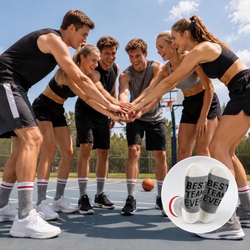 Glitopper 36 Pairs Best Team Ever Gift Socks Bulk for Employee - color: Grey