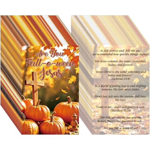 Gospel Tracts for Evangelism, Halloween Bible Verse Bookmarks - color: Are You Fall-o-ween Jesus