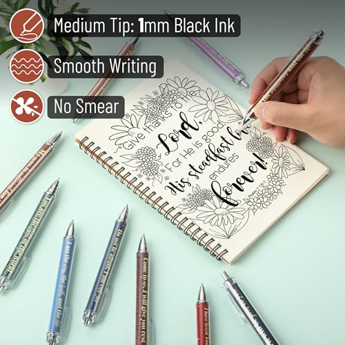 Mr. Pen- Christian Pen Set, 50 Pack, Black Ink, Earthen Hues - color: Earthen Hues, Black Ink, size: 50 Pack