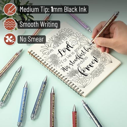 Mr. Pen- Christian Pen Set, 50 Pack, Black Ink, Earthen Hues - color: Earthen Hues, Black Ink, size: 50 Pack