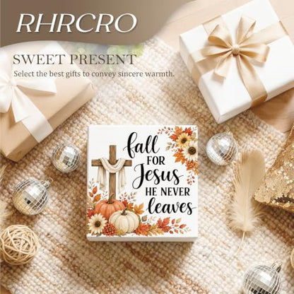 Fall Christian Decor Wooden Box Sign - color: Fall-12