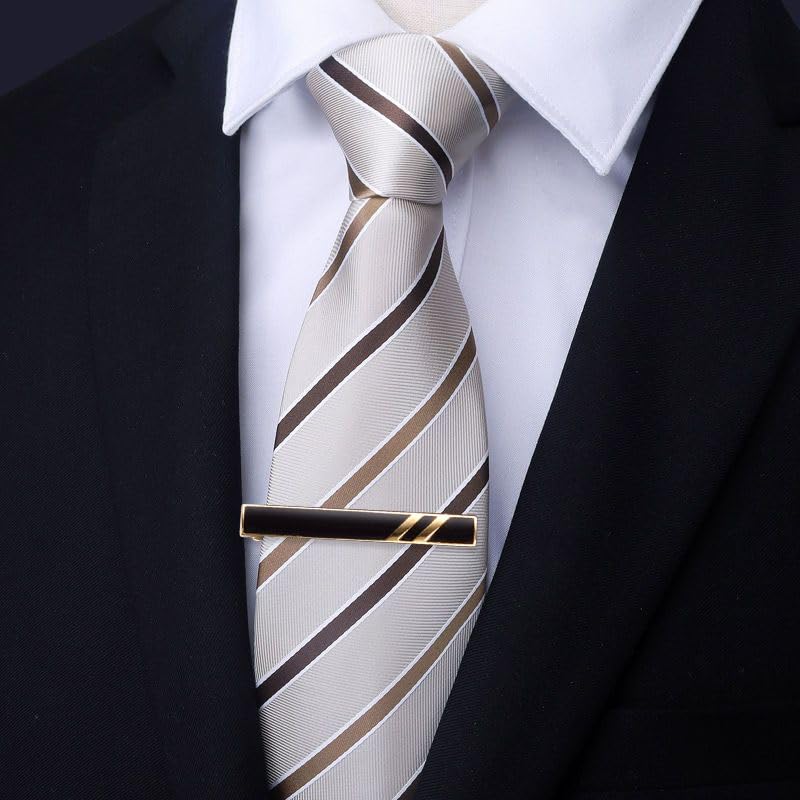 3Pcs Skinny Tie Clip Set Fancy Tie Clips For Men Unique - color: Skinny 3 Colors Set