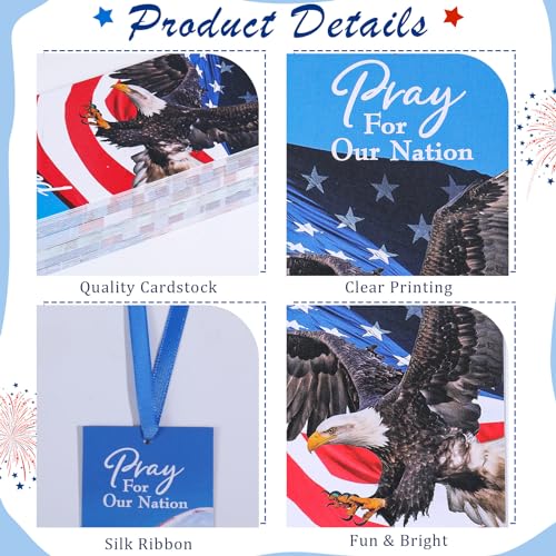 Dispowreath 60 Pcs Patriotic Psalm 33: 12 Religious Christian Bookmarks Church Bookmarks Gift for Teens Men Women Church Home Party Favors - style: Patriotic Bible