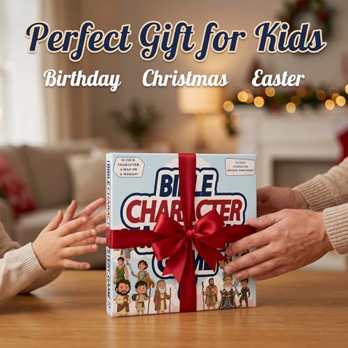 Bible Character Mystery Game,Guessing Bible Who I Am Board Games for Kids & Families, 2 Players Logic Deduction Christian Games with 24 Holy Bible Characters Catholic Gifts