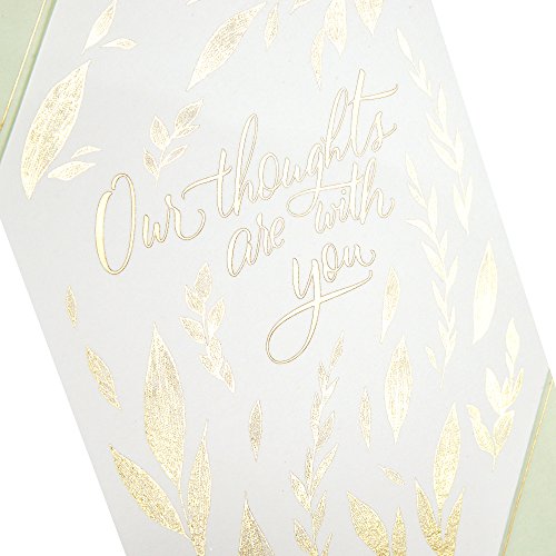 Hallmark Sympathy Card (Our Hearts Are With You) - color: Gold Foil Agate