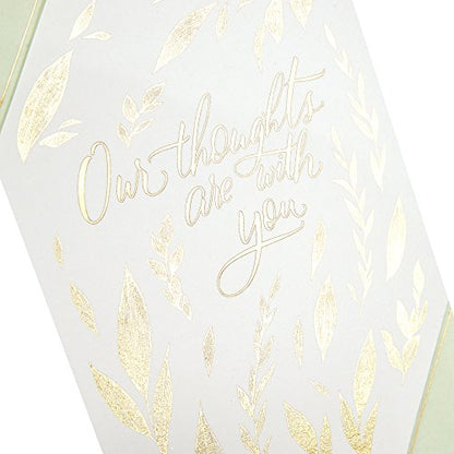 Hallmark Sympathy Card (Our Hearts Are With You) - color: Gold Foil Agate