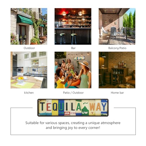 Tequila Way Metal Sign – All-Aluminum Retro Wall Decor - color: Tequila Way-V1