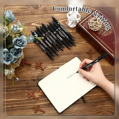 Cholemy 200 Pcs Christian Bible Verse Pens Bulk, Black Retractable Ink