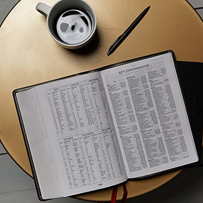 KJV Holy Bible: Giant Print with 53,000 Cross References, Deluxe Black Leathersoft, Red Letter, Comfort Print: King James Version