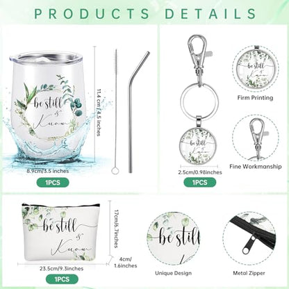 Inbagi 3 Pcs Christian Gifts for Women Be Still and Know Religious Gifts