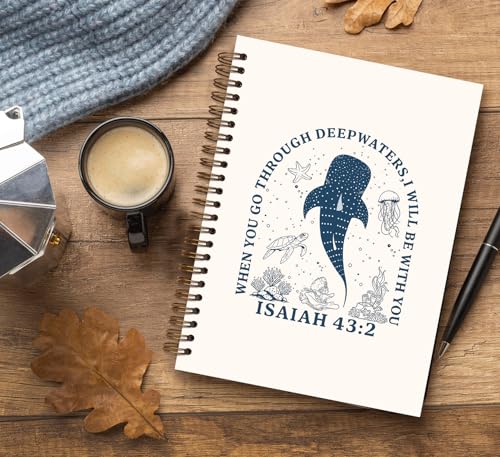 Dejfel Christian Ocean Bible Notebook Journal,Gifts for Women Men Girls - color: sea bible