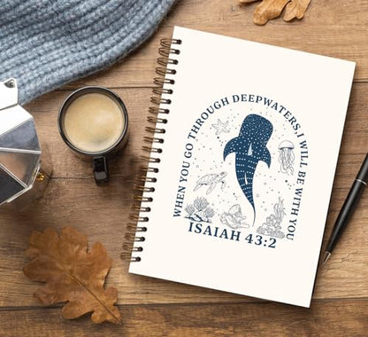 Dejfel Christian Ocean Bible Notebook Journal,Gifts for Women Men Girls - color: sea bible
