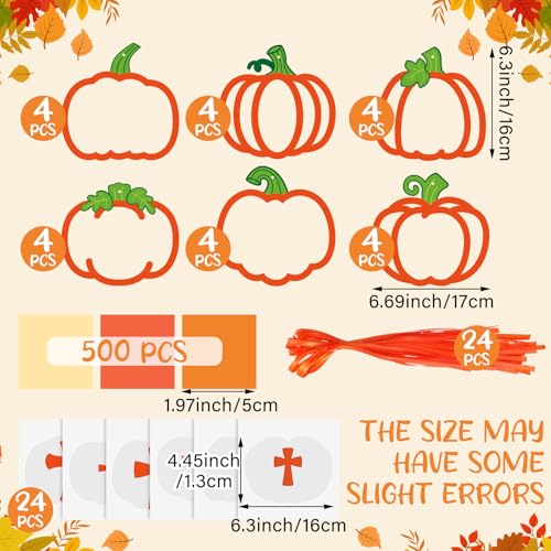 Chiisong 24 Sets Religious Pumpkin Crafts DIY Fall Christian Crafts Kit - style: Religious Pumpkin