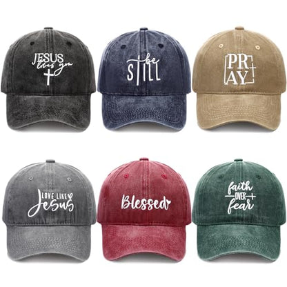 6/12 Pack Christian Hats Bulk for Men Women - style: Christain