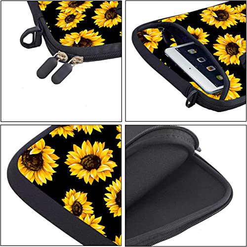 RICHEN 10 inch Messenger Bag Carrying Case with Handle Accessory Pocket Fits 7 to 10-Inch Laptops/Notebook/Kids Tablet (7-10.2 inch, Sunflowers) - color: Sunflowers, size: 7-10.2 inch