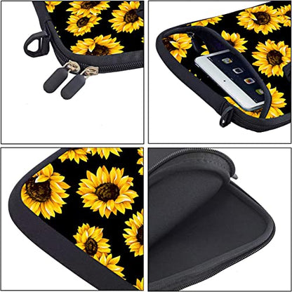 RICHEN 10 inch Messenger Bag Carrying Case with Handle Accessory Pocket Fits 7 to 10-Inch Laptops/Notebook/Kids Tablet (7-10.2 inch, Sunflowers) - color: Sunflowers, size: 7-10.2 inch