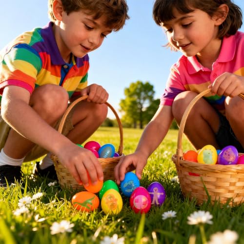 GOAUS Easter Eggs Fillers Party Favors for Kids 220 pcs, Small Toys Prizes with 100 Surprise Eggs for Filling, Goodie Bags Stuffers - style: 220 toys &100 eggs