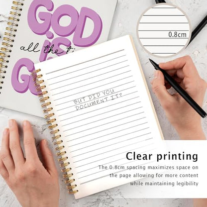 ETVISO Purple Bible Journal Notebook for Women, Inspirational Christian Gifts for Women, Prayer Bible Supplies Journal, Church Notes Notebook, Cute Preppy Aesthetic Hardcover Spiral Notebooks 5.5x8.3 - color: 04-Bible(Purple)