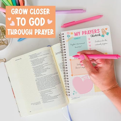 Guided Prayer Journal for Woman - Daily Prayer Journal Notebook - color: Kraft Colorful