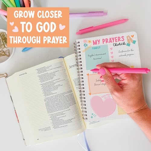 Guided Prayer Journal for Woman - Daily Prayer Journal Notebook - color: Teal Pastel