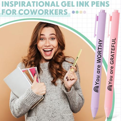 Crtiin 50 Pcs Inspirational Pens Bulk Pastel, Inspirational - color: Pastel, size: 1 Count (Pack of 50)