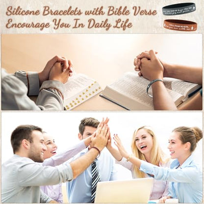 HyDren 36 Sets Bible Verse Bracelets, Religious Gifts Bulk - color: Morandi Color