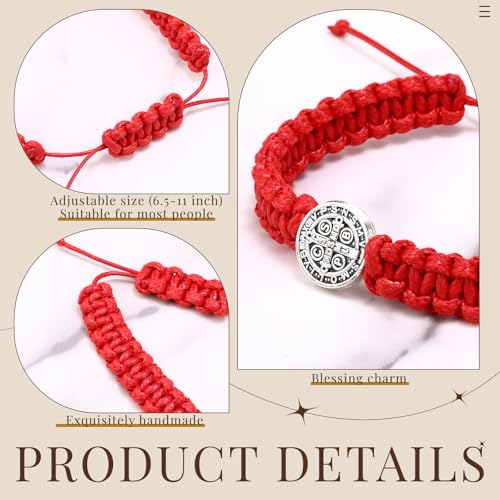 Fumete 2 Pcs Saint Benedict Medal - color: Black, Red