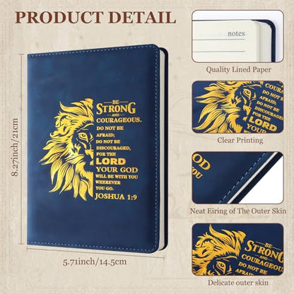 SAIWEILAI ONLINE 3 Pieces Christian Gifts for Men Christmas Gifts for Dad Bible Verse Inspirational Notebook Bible Verse Ballpoint Pen Trust in The Lord Bookmark for Men Office School Study Supplie