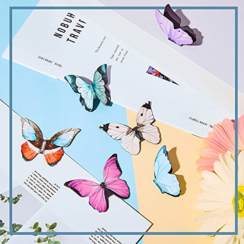 Nezyo 24 Pcs Magnetic Bookmarks Foldable Page Markers Students,Butterfly - style: Butterfly