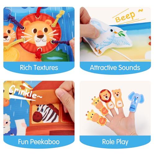 hahaland Noah's Ark Toy Busy Book for Toddlers 1-3 - Baptism Gifts for Boys - style: Noah's Ark