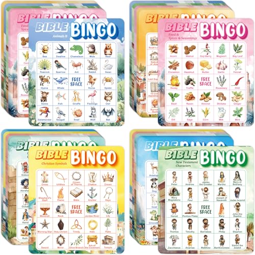 Fancy Land Bible Bingo Game for Kids Vacation Bible School Religious Bingo