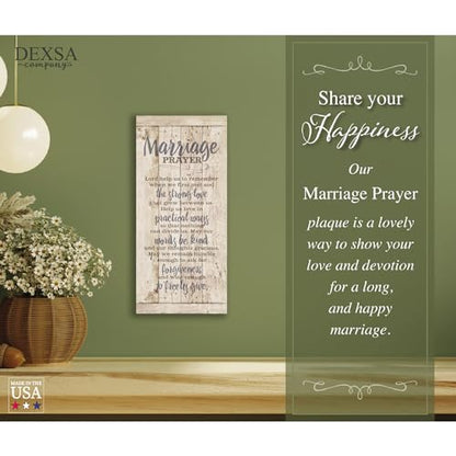 Marriage Prayer and Lord's Prayer Wall Decor Set By Dexsa 5.5 x 12 Wood Plaques
